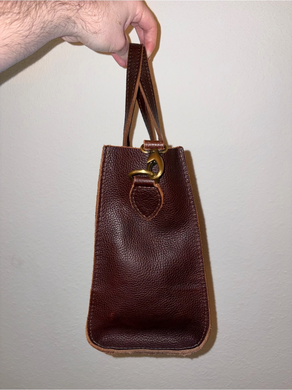PORTLAND LEATHER Brown Leather Tote - Picture 4 of 5